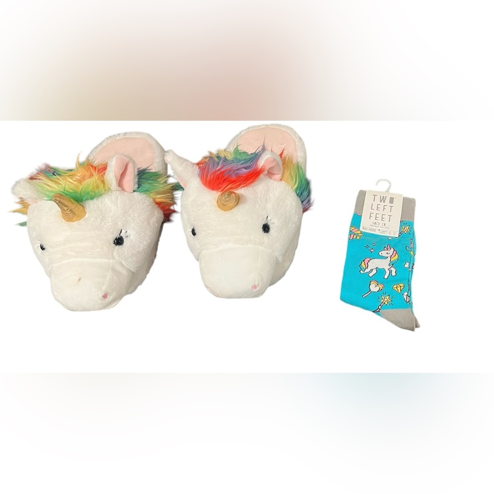 Unicorn Socks & Slipper Bundle